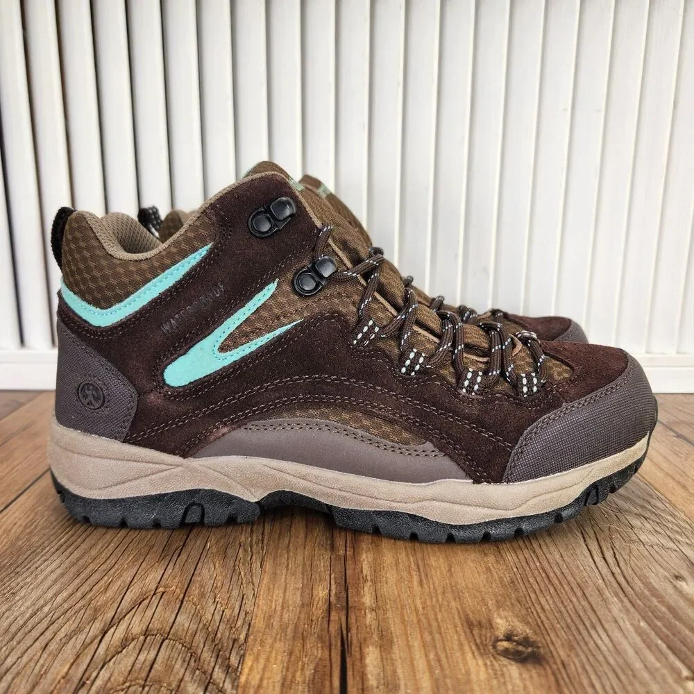 Northside Pioneer WP Trail Boots Womens Sz 8.5 Brown Suede Waterproof Hiking Mid